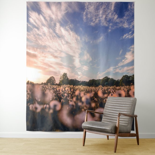 Tenture beau ciel sur la plaine (En situation)