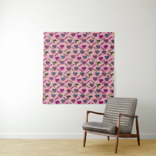 Tenture Beau Motif de Coeurs