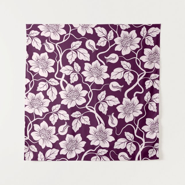Tenture Beau motif floral (Devant)