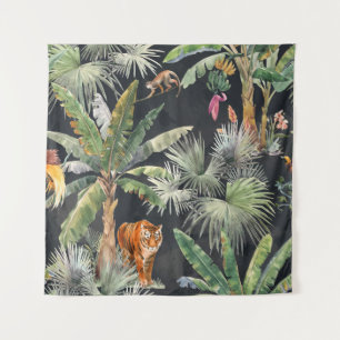 Tenture Beau motif transparent avec aquarelle tropica