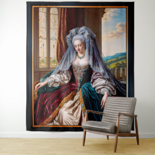 Tenture Beauté Intemporelle D'Une Dame Majestueuse Portant