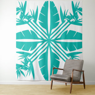 Tenture Beautiful Tropical Hawaiian quilt block tapestry