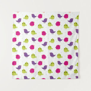 Tenture Beaux oiseaux colorés