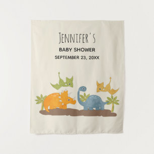 Tenture Bébé Dinosaures Faune Préhistorique Baby Shower