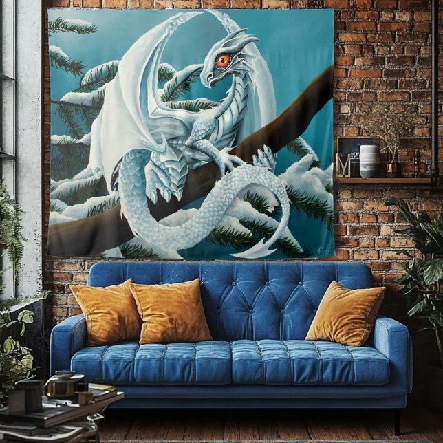 Tenture Bébé Dragon d'hiver blanc (Créateur téléchargé)