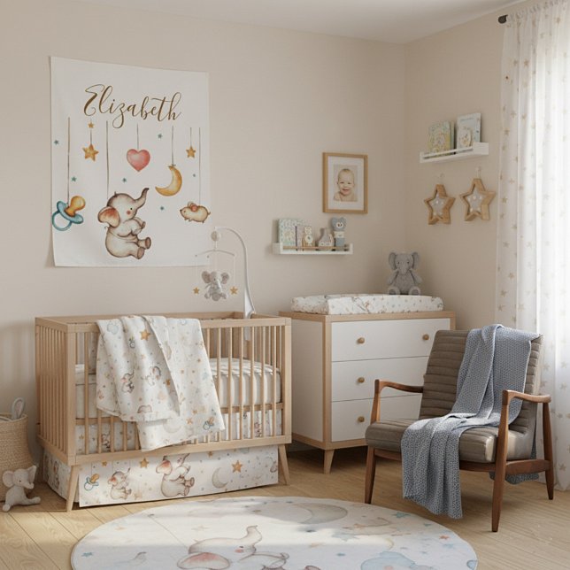 Tenture Bébé éléphant mignon (Créateur téléchargé)