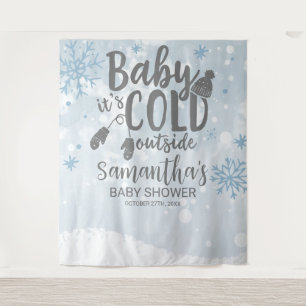 Tenture Bébé Il fait froid dehors Baby shower d'hiver Cont