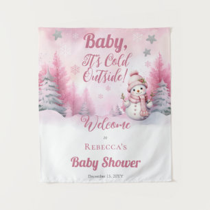 Tenture Bébé Il fait froid dehors de la neige Baby showe
