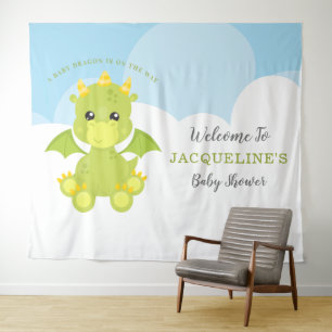 Tenture Bébé Licorne Garçon Dragon Shower
