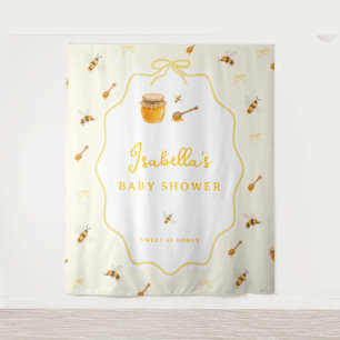 Tenture Bébé Shower Abeille Miel Jaune Doux comme du Miel