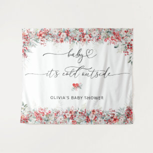 Tenture Bébé son froid à l'extérieur de la florale hiverna