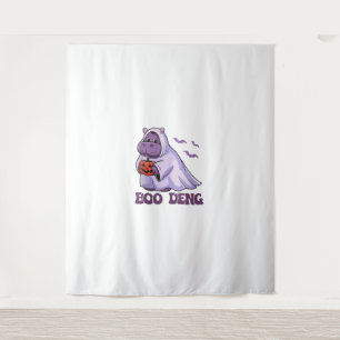 Tenture Bébé thaï mignon Hippo Moo Deng Boo Deng fantôme H