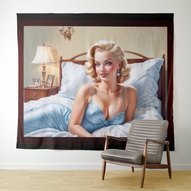 Tenture Bed Is Just Fine AI Concept Art by Xzendor7 (En situation (horizontale))