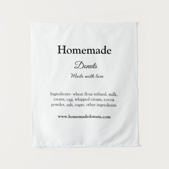 Tenture beignets faits maison avec amour ajouter site de t (Devant)