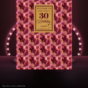 Tenture Belle Bourgogne Blush Gold Boho 30e anniversaire