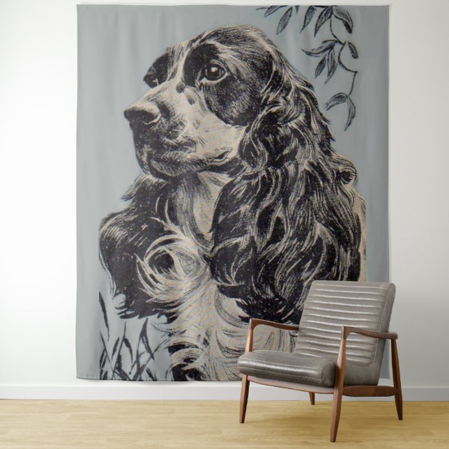 Tenture belle cocker spaniel (En situation)