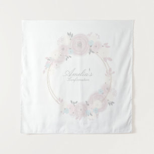 Tenture Belle Confirmation Florale Personnalisée
