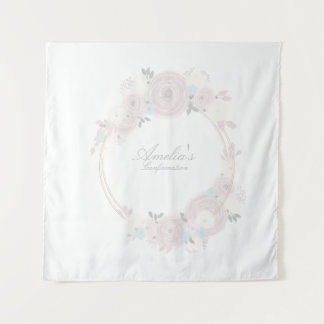 Tenture Belle Confirmation Florale Personnalisée
