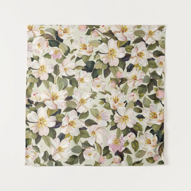 Tenture Belle floraison printanière aux branches fleuries (Devant)