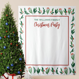 Tenture Belle Holly Berry Christmas Party Photo Booth