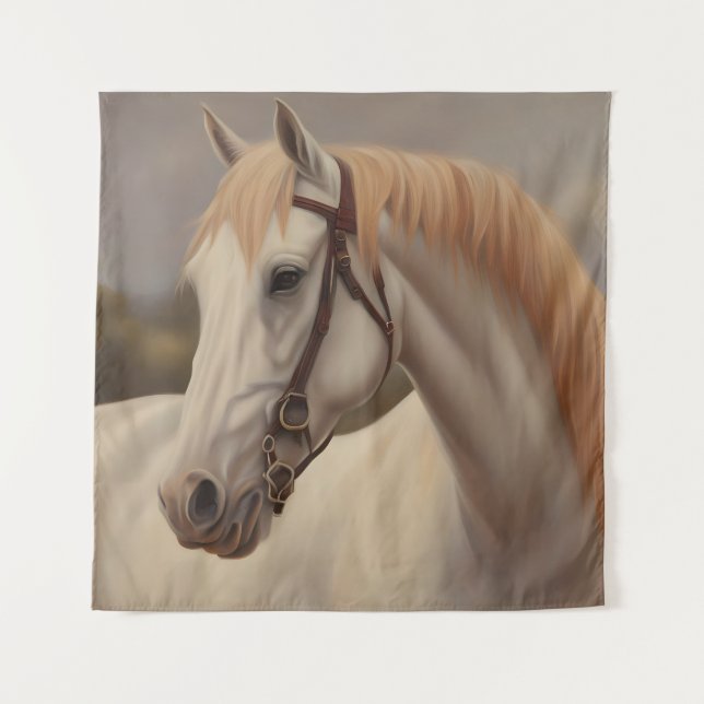 Tenture Belle peinture de chevaux (Devant)