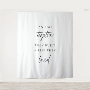 Tenture Belle toile de fond de bannière de mariage