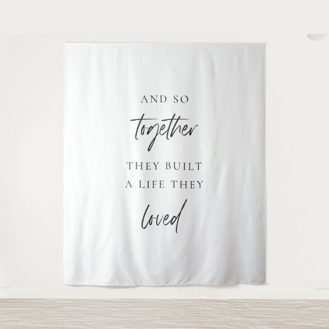 Tenture Belle toile de fond de bannière de mariage (Devant)