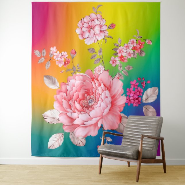 Tenture Belles fleurs (En situation)