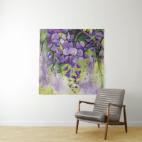Belles Fleurs De Wisteria En Aquarelle