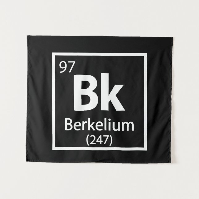 Tenture Berkelium - Tableau périodique des sciences de Ber (Devant (Horizontal))