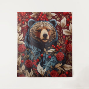 Tenture Berries rouges de l'ours Brown William Morris Insp