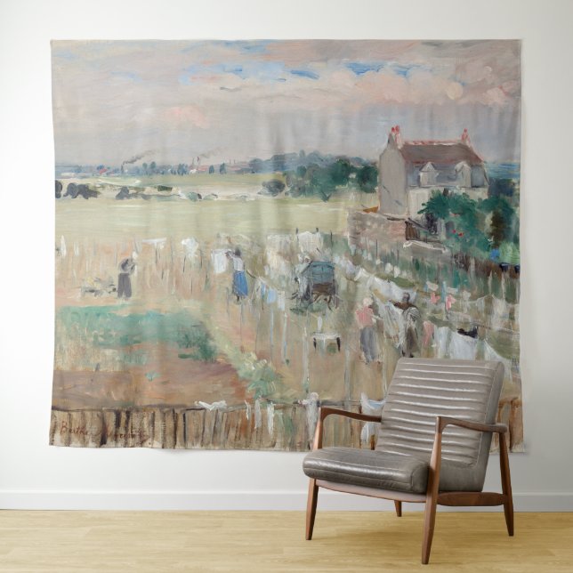 Tenture Berthe Morisot - Hanging the Laundry out to Dry (En situation (horizontale))