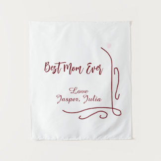 Tenture Best mom ever red love Spanish border stylish 