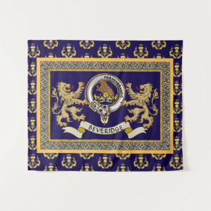 Tenture Beveridge Clan Badge Personnalisé Bleu