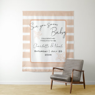 Tenture Bientôt de retour à la mer Baby Shower Bannière Ho