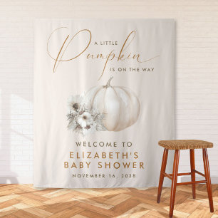 Tenture Bienvenue à la Baby Shower Little Pumpkin