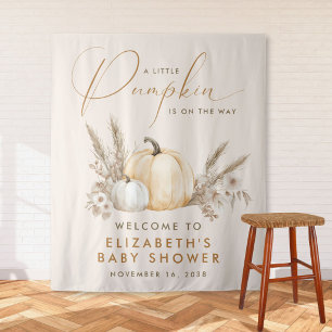 Tenture Bienvenue à la Baby Shower Little Pumpkin