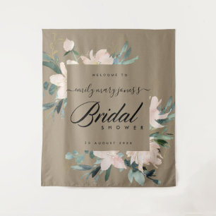 TENTURE BIENVENUE À LA FÊTE DE MARIAGE FLEURS ROSE PÂLE KR