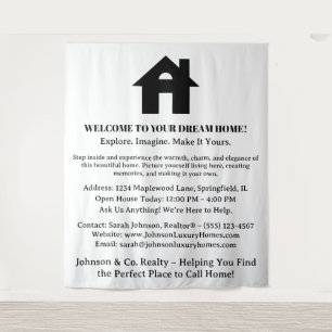 Tenture Bienvenue à l'événement Real Estate Open House
