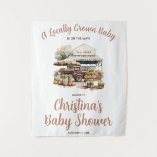 Tenture Bienvenue à une Baby Shower Marché de Producteurs