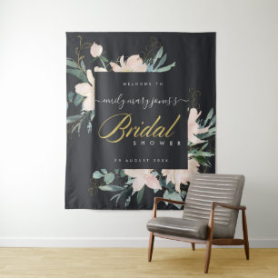 TENTURE BIENVENUE AU BABY SHOWER FLORA AUBURN EN AQUARELLE
