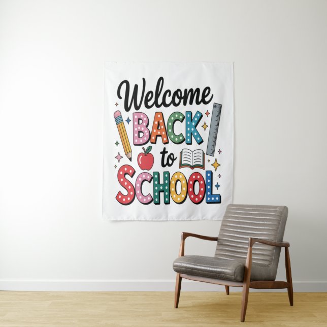 Tenture Bienvenue au retour à l'école (En situation)