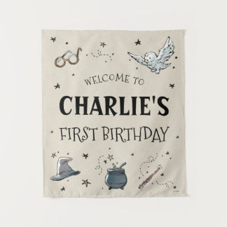 Tenture Bienvenue pour le premier anniversaire de Harry Po