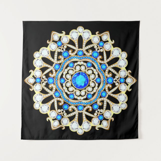 Tenture Bijoux Mandala broche, élément design. Tribal (Devant)