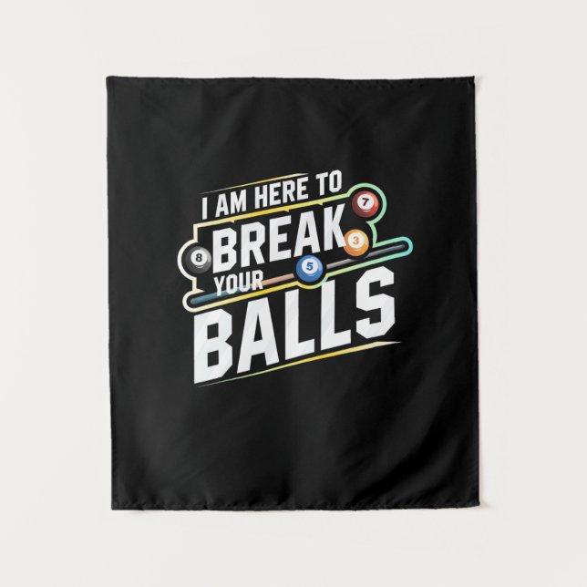 Tenture Billard Snooker Est Là Pour Briser Vos Ballons (Devant)