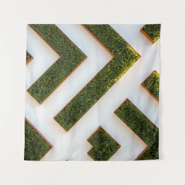 Tenture Bird's eye view of maze garden (Devant)