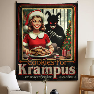 Tenture Biscuit pour Krampus Joyeux Noël Krampus Horreur