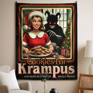 Tenture Biscuit pour Krampus Joyeux Noël Krampus Horreur