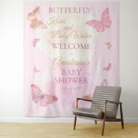 Bisous de papillon et vœux de bébé Fille Baby Show