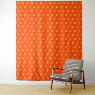 Tenture Bitcoin Orange Clair